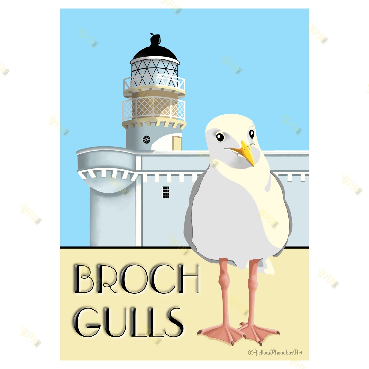 ‘Broch Gulls’ - Art Print From Original Artwork - Wall Décor
