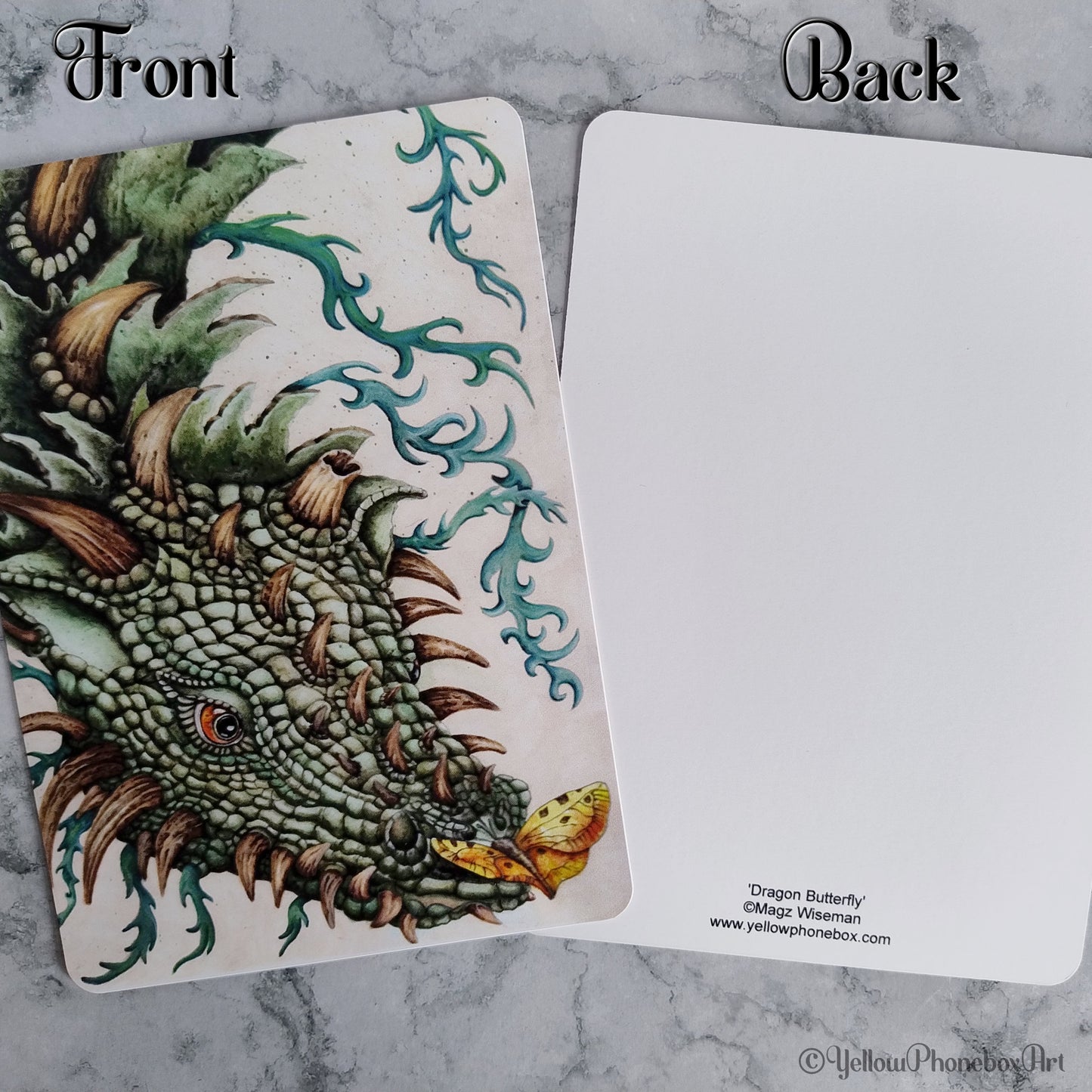 ‘Dragon Butterfly’ - Matte Finish Postcard With Rounded Corners