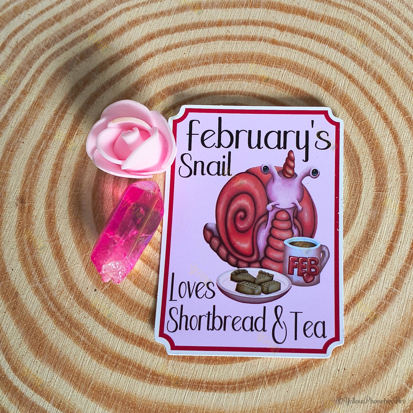 February's Snail - Self-Adhesive Sticker