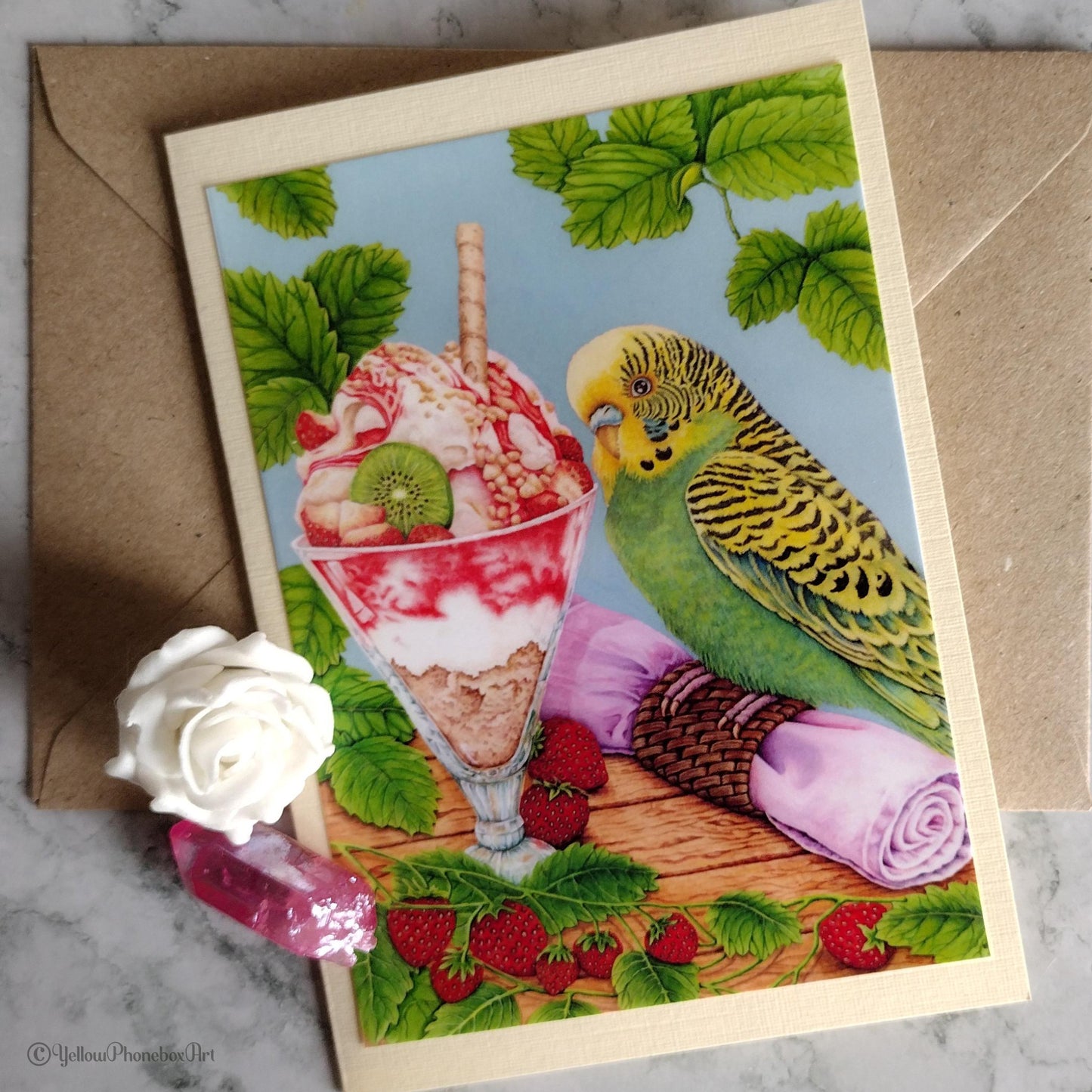 ‘My Ice Cream!’ - Handmade Greetings Card With Envelope