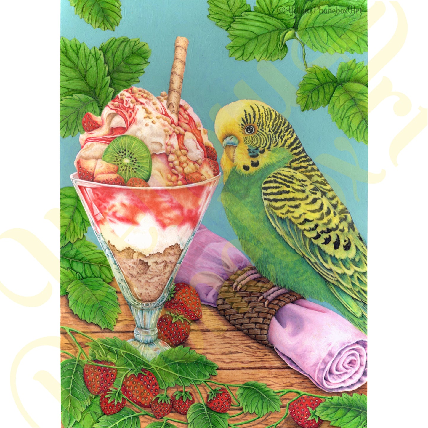 ‘My Ice Cream!’ - Handmade Greetings Card With Envelope