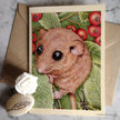 ‘A Tasty Leaf’ - Handmade Greetings Card With Blank Inner and Envelope
