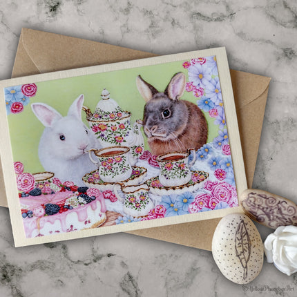 ‘Afternoon Tea’ - Handmade Greeting Card With Envelope