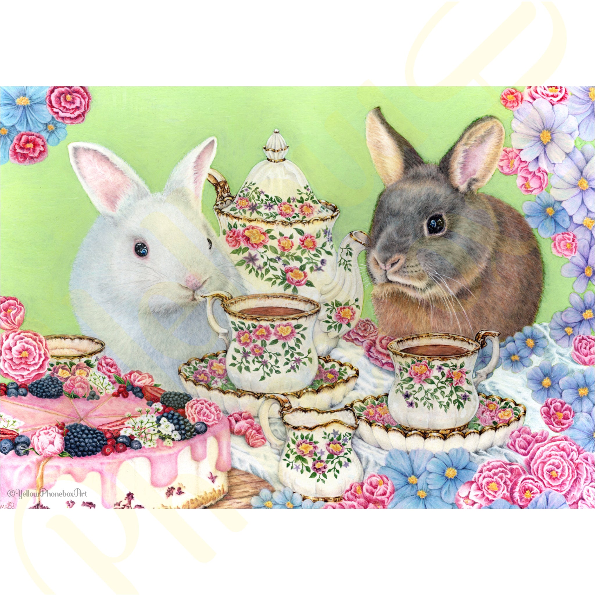 'Afternoon Tea' - Art Print From Original Artwork