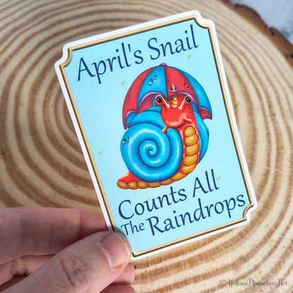 April's Snail - Die-Cut Self-Adhesive Sticker