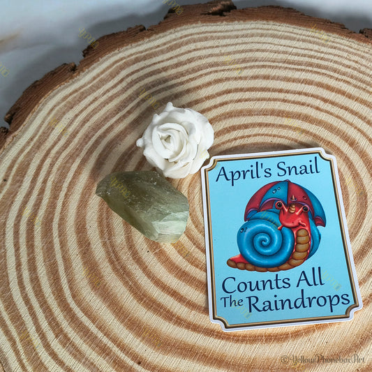 April's Snail - Die-Cut Self-Adhesive Sticker