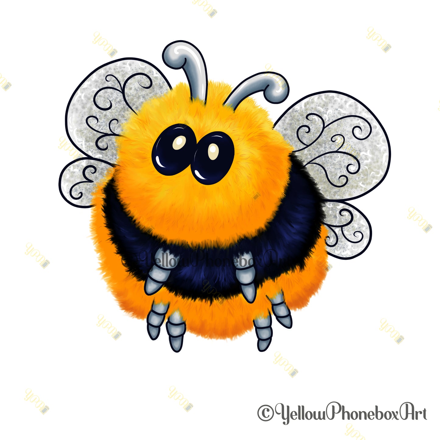 Bumble-Beez – A6 Sheet of Self-Adhesive Cute Bumble Bee Stickers