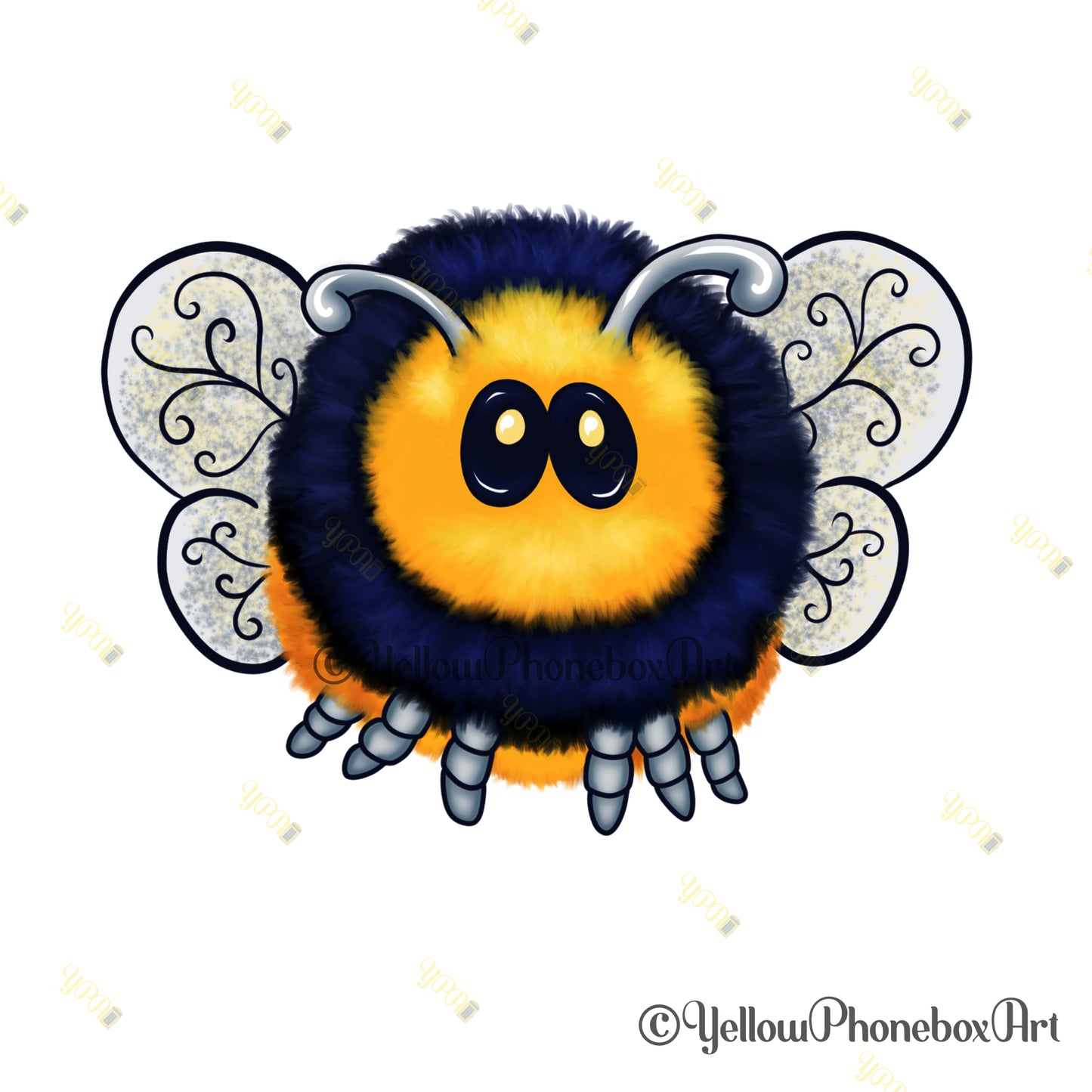 Bumble-Beez – A6 Sheet of Self-Adhesive Cute Bumble Bee Stickers