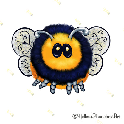 Bumble-Beez – A6 Sheet of Self-Adhesive Cute Bumble Bee Stickers
