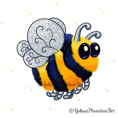 Bumble-Beez – A6 Sheet of Self-Adhesive Cute Bumble Bee Stickers