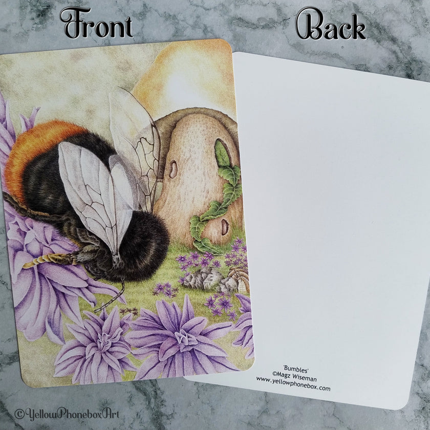 ‘Bumbles Bee’ - Matte Finish Postcard With Rounded Corners