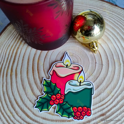 Festive Candles Self-Adhesive Sticker
