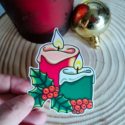 Festive Candles Self-Adhesive Sticker
