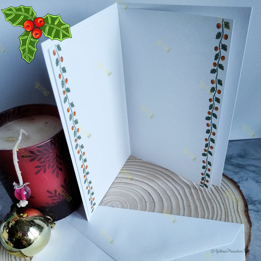 Yule Log Card with Envelope