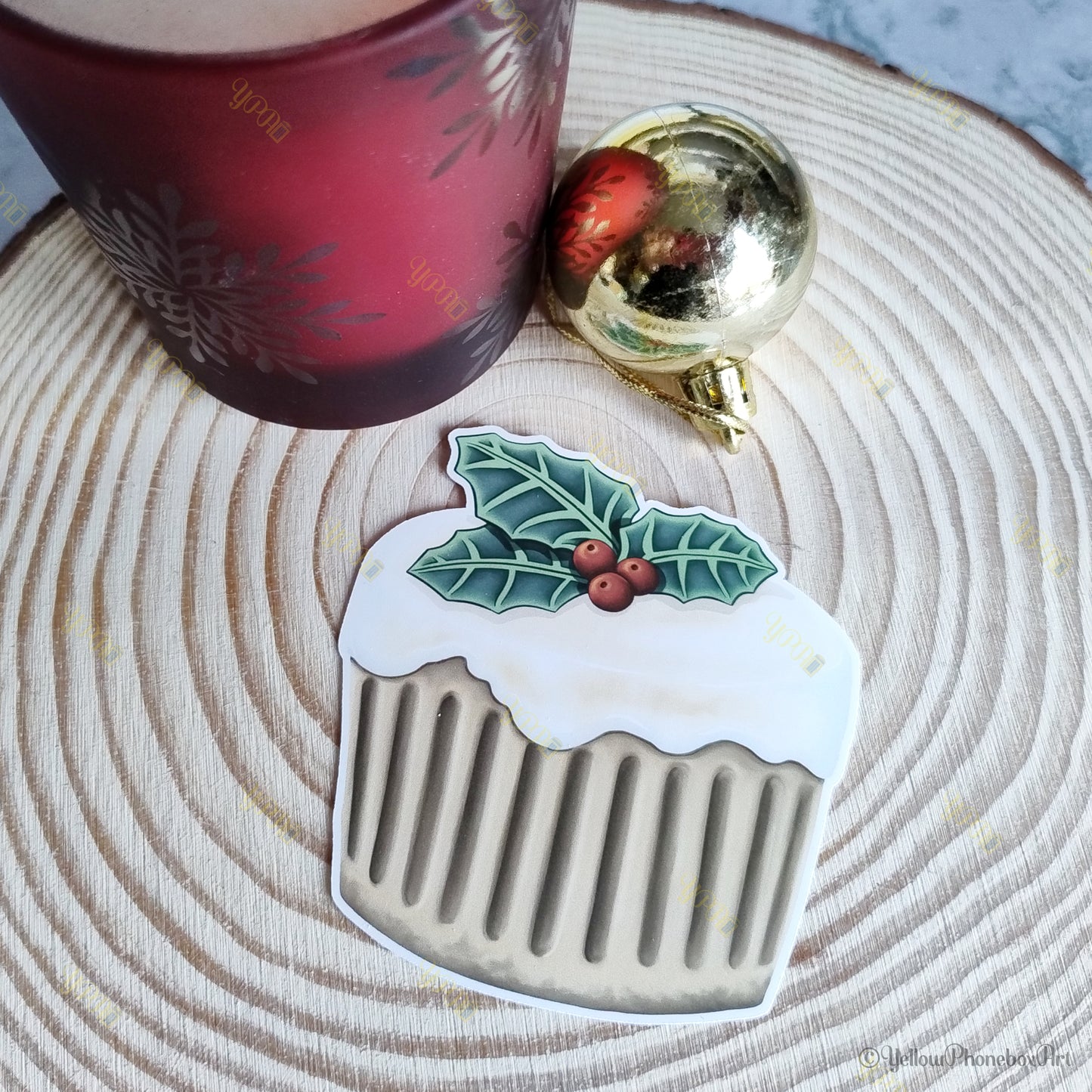 Christmas Fairy Cake Self-Adhesive Sticker