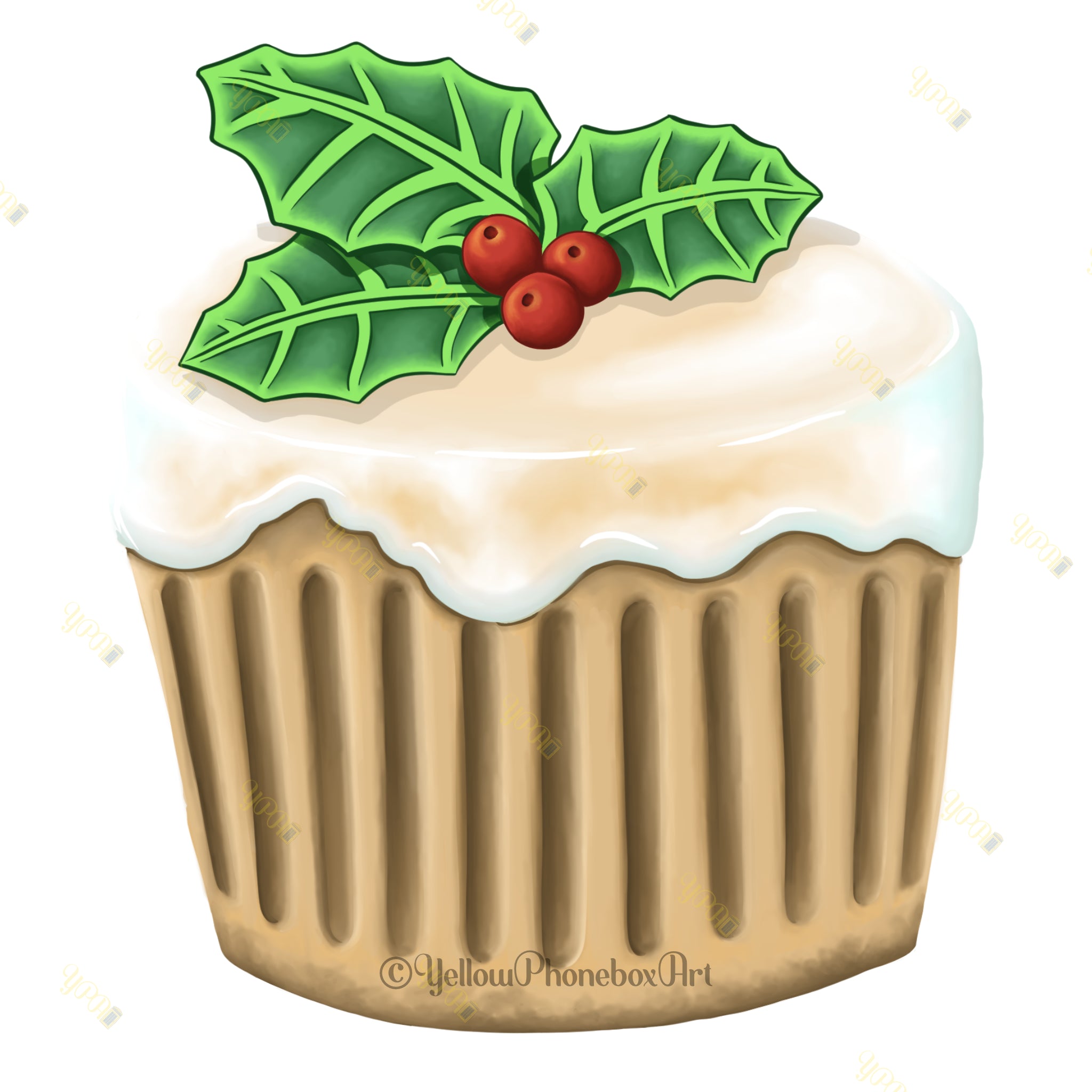 Christmas Fairy Cake Self-Adhesive Sticker