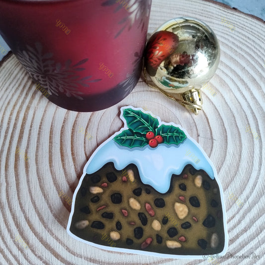 Christmas Pudding Self-Adhesive Sticker