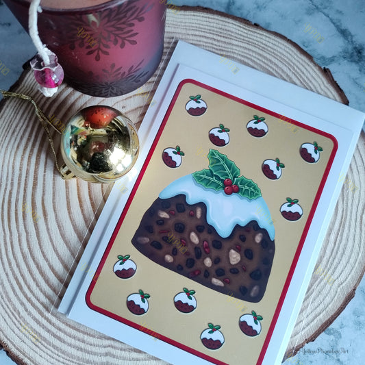 Christmas Pudding (Clootie Dumpling) Card And Envelope