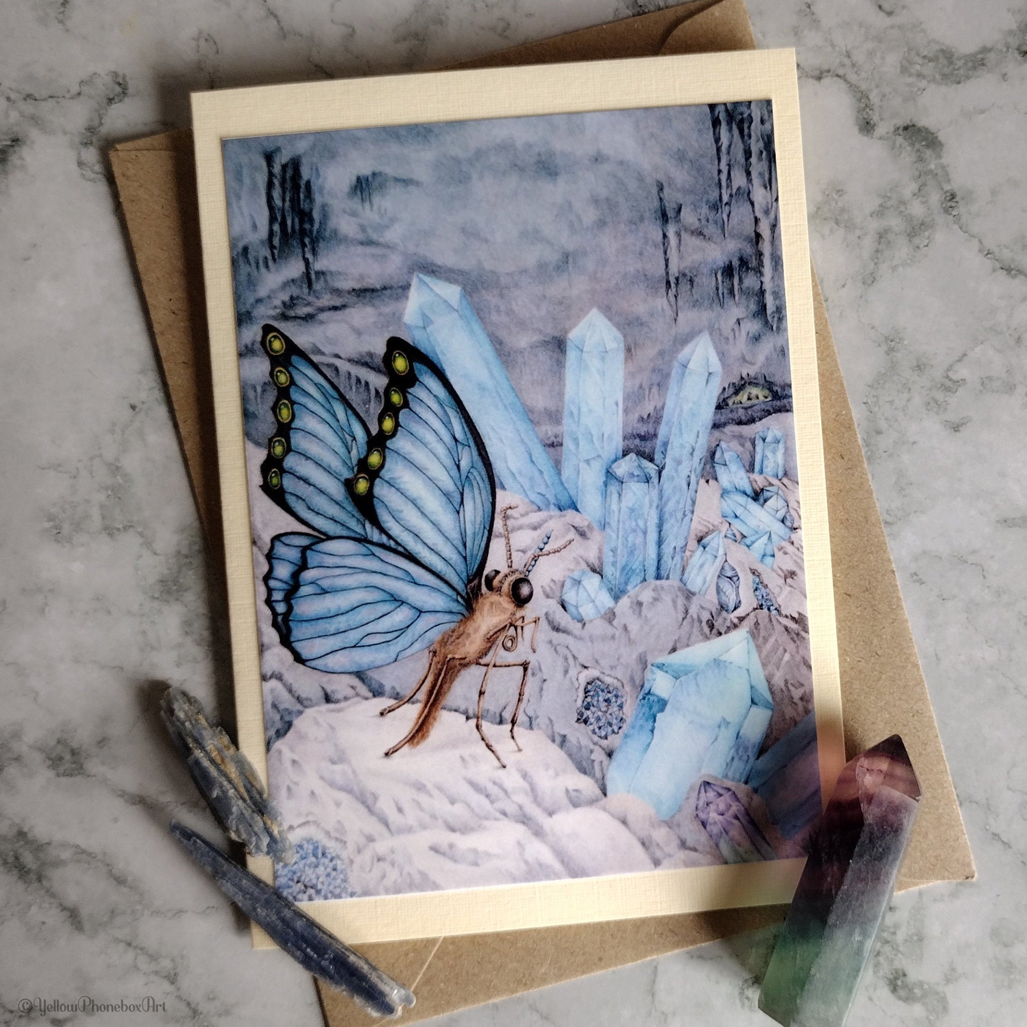 ‘Crystallis’ - Handmade Greetings Card With Envelope