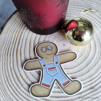 Gingerbread Man Die-Cut Self-Adhesive Sticker