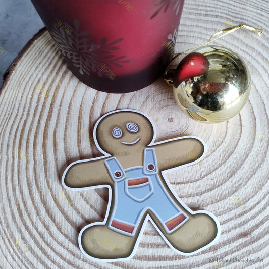 Gingerbread Man Die-Cut Self-Adhesive Sticker