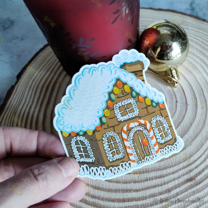 Gingerbread House Die-Cut Self-Adhesive Sticker