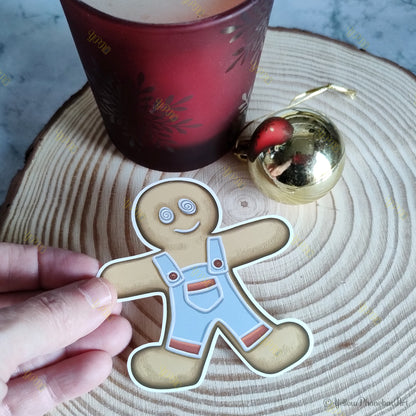 Gingerbread Man Die-Cut Self-Adhesive Sticker