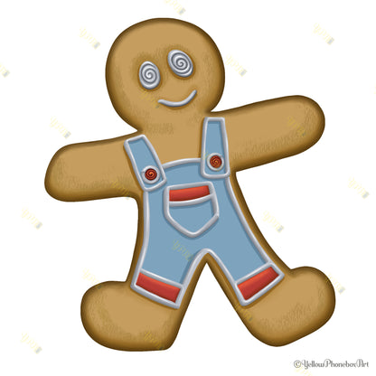 Gingerbread Man Die-Cut Self-Adhesive Sticker