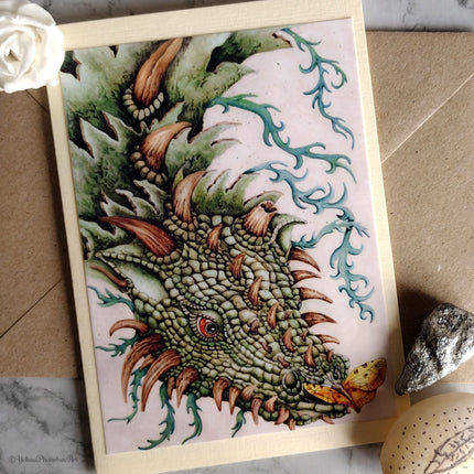 ‘Dragon Butterfly’ - Handmade Greetings Card With Envelope