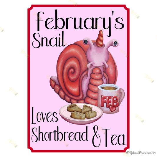 February's Snail - Art Print
