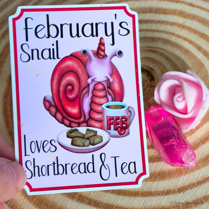 February's Snail - Self-Adhesive Sticker