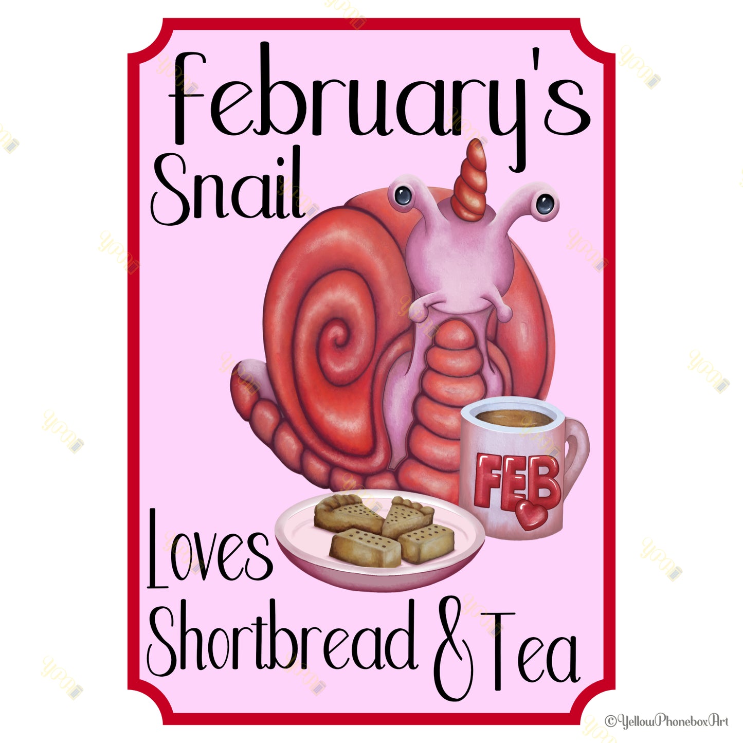 February's Snail - Self-Adhesive Sticker