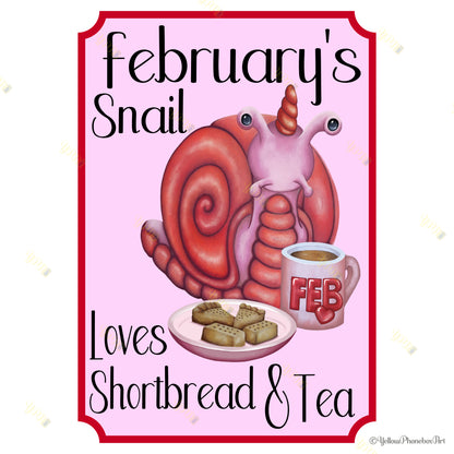 February's Snail - Self-Adhesive Sticker