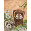 ‘Furry Ferrets’ - Handmade Greetings Card With Envelope