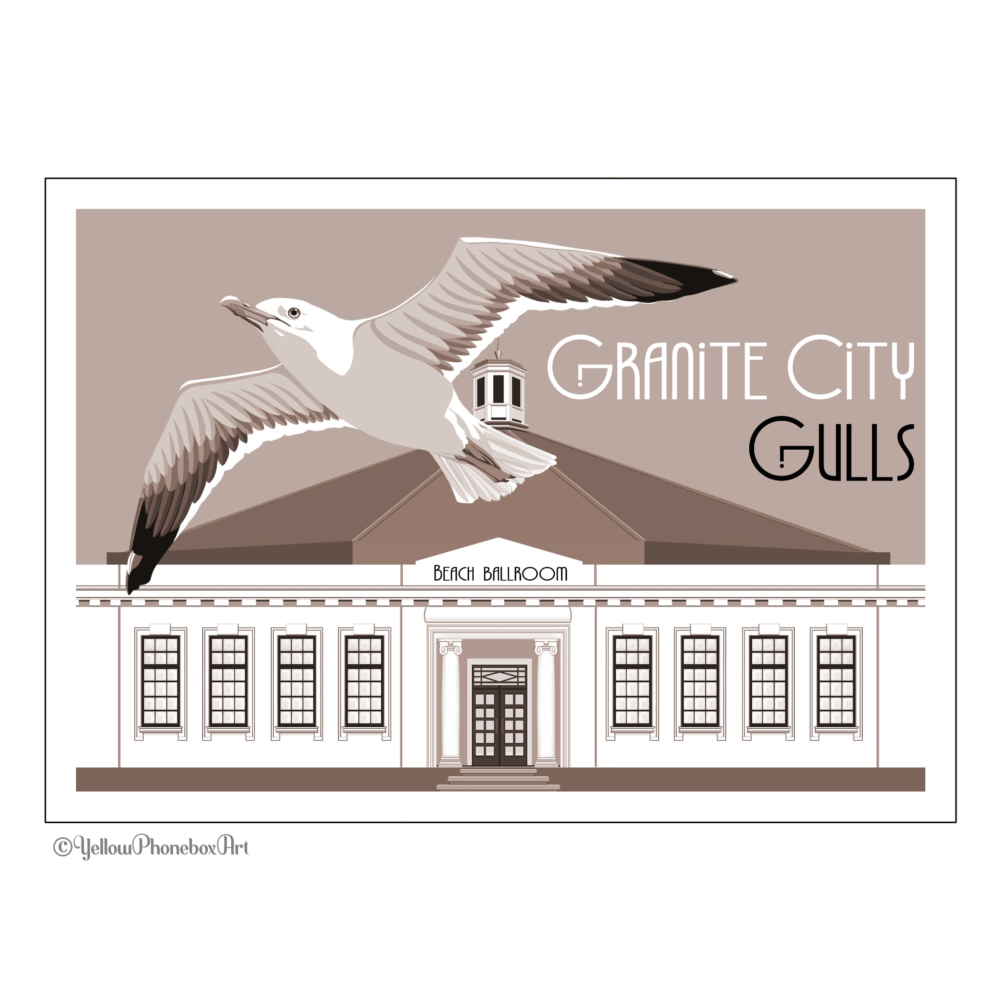 ‘Granite City Gulls’ - Art Print From Original Artwork