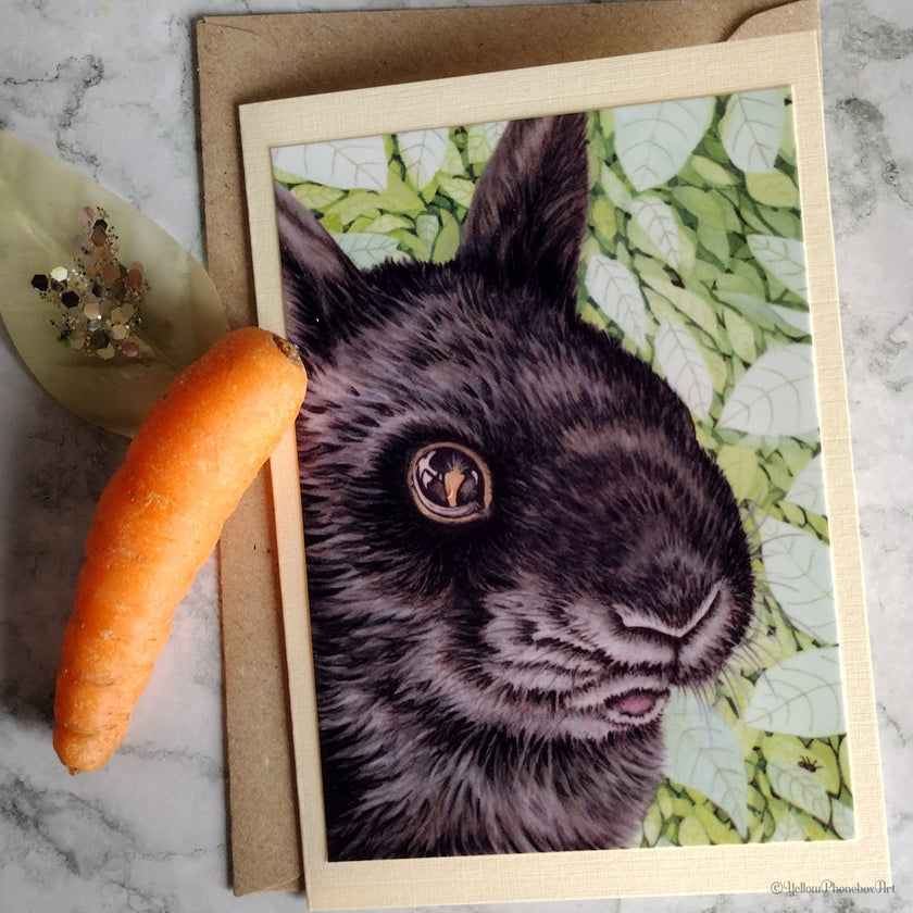 ‘I Spy With My Little Bunny Eye...’ - Handmade Greetings Card With Envelope