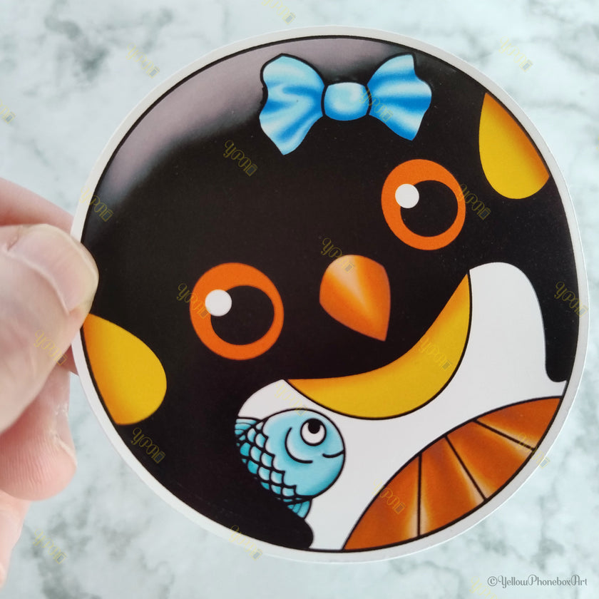 ‘Icypop' the Penguin’ Die-Cut Self-Adhesive Sticker