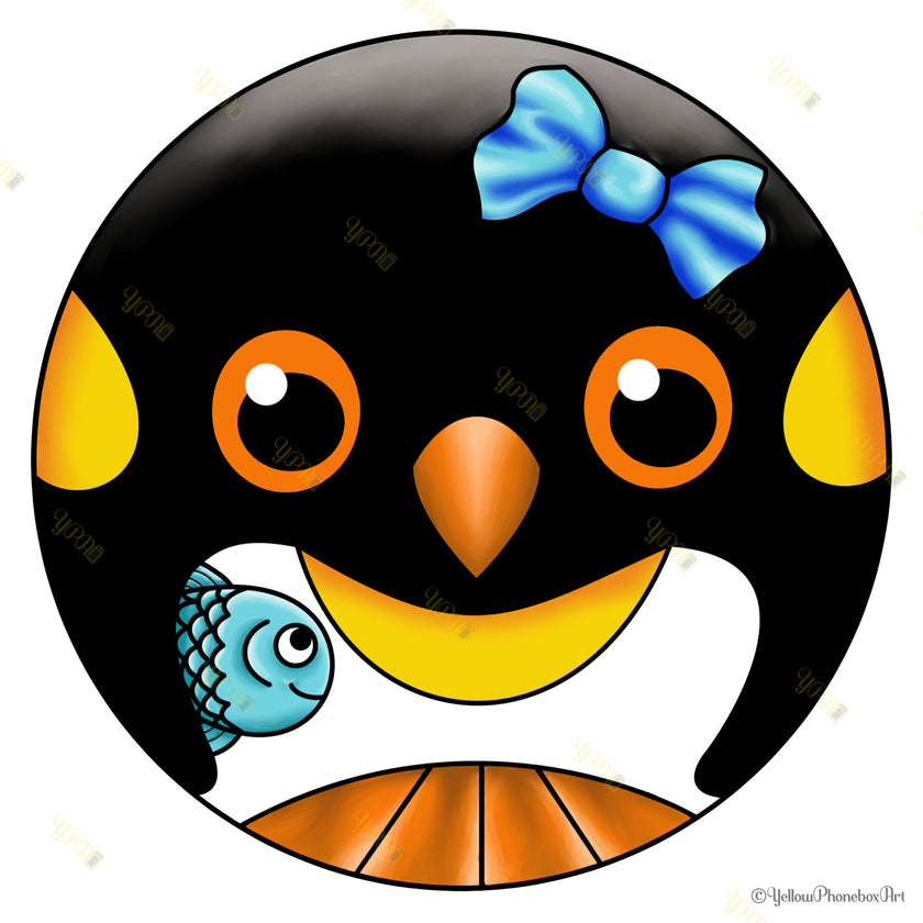 ‘Icypop' the Penguin’ Die-Cut Self-Adhesive Sticker