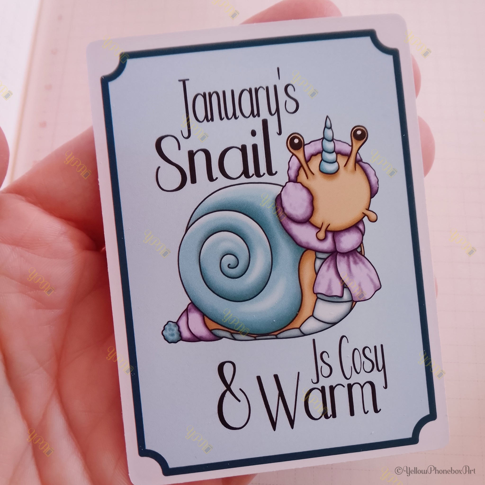 January's Snail - Self-Adhesive Sticker