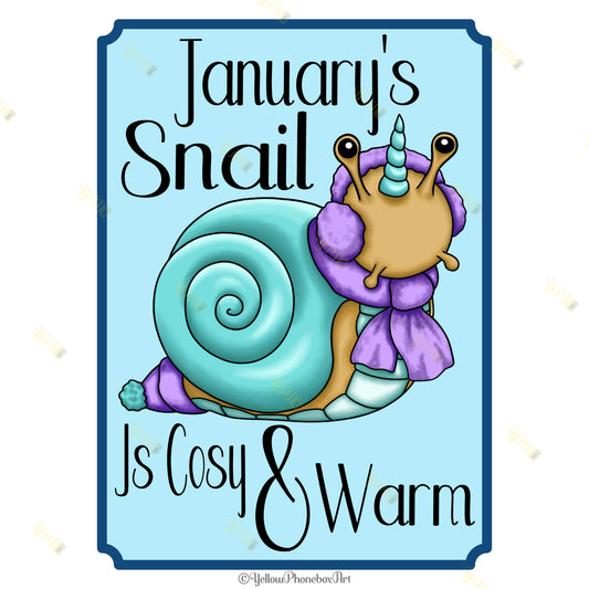 January's Snail Art Print