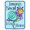January's Snail - Art Print From Original Artwork