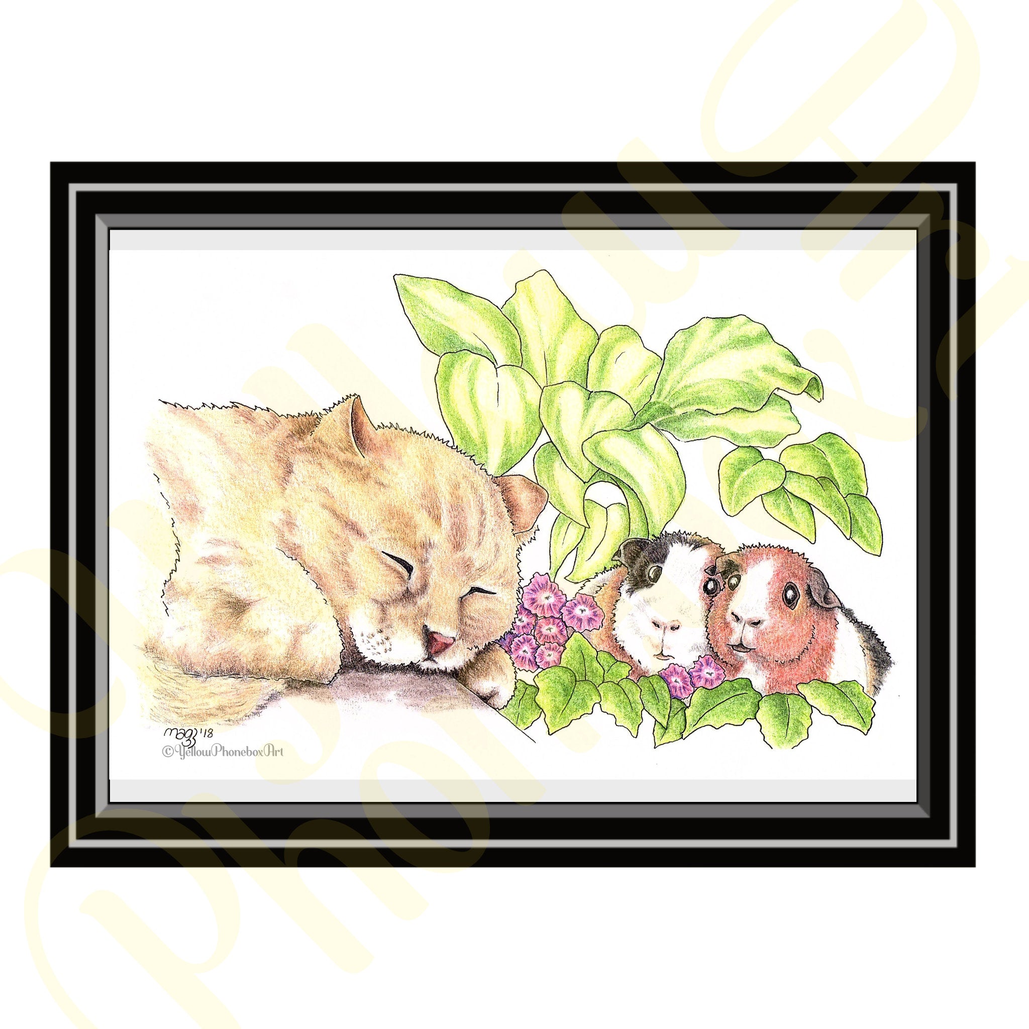 ‘Let Sleeping Kitties Lie’ - Print From Original Artwork