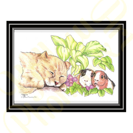 ‘Let Sleeping Kitties Lie’ - Print From Original Artwork