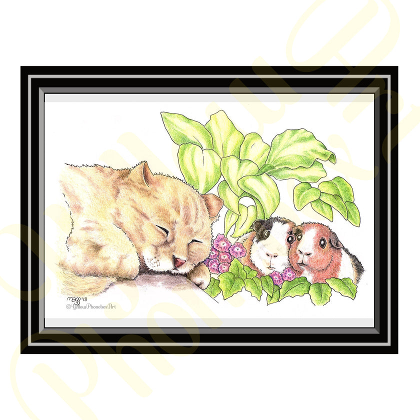 ‘Let Sleeping Kitties Lie’ - Print From Original Artwork