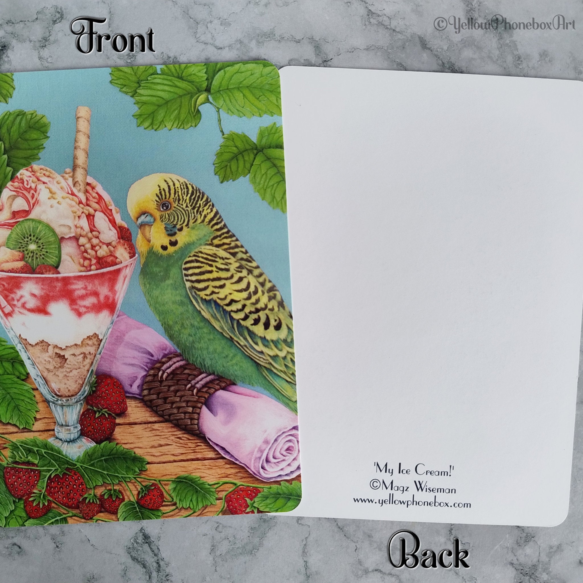 ‘My Ice Cream!’ - Matte Finish Postcard With Rounded Corners