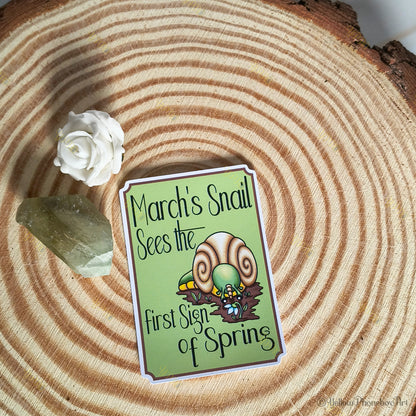 March's Snail - Die-Cut Self-Adhesive Sticker