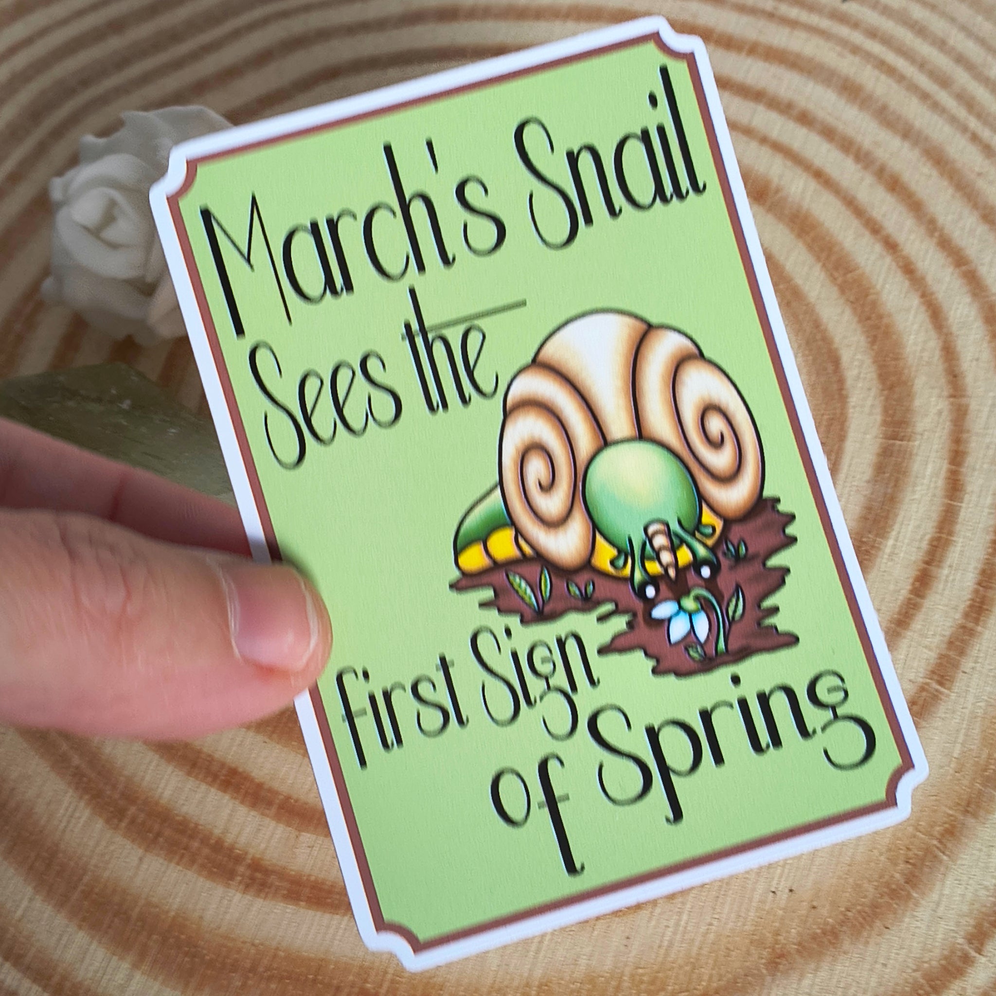 March's Snail - Die-Cut Self-Adhesive Sticker