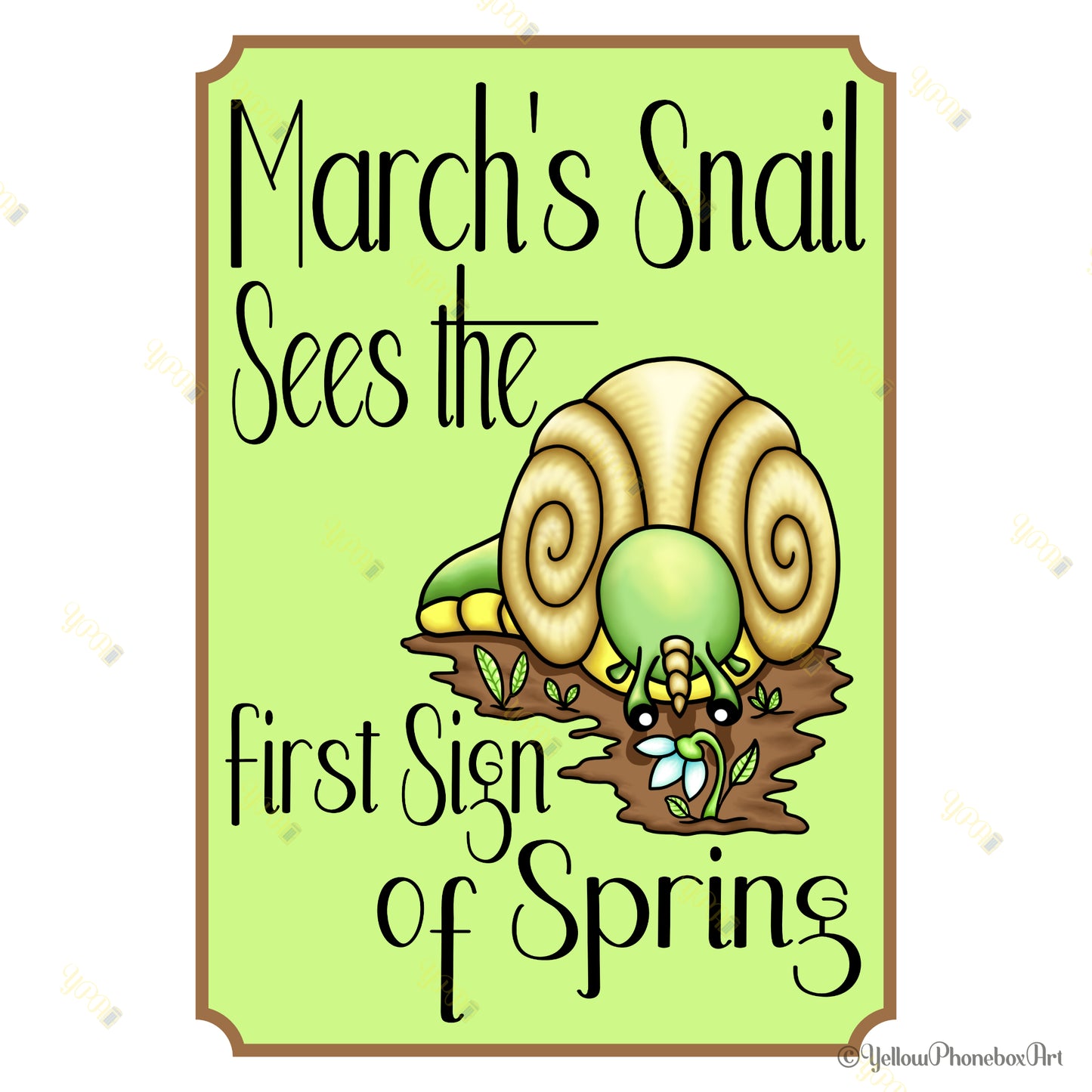 March's Snail - Die-Cut Self-Adhesive Sticker