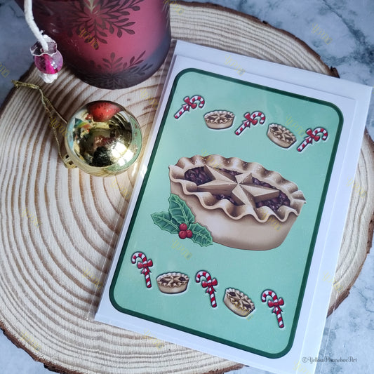 Christmas Mince Pie Card And Envelope