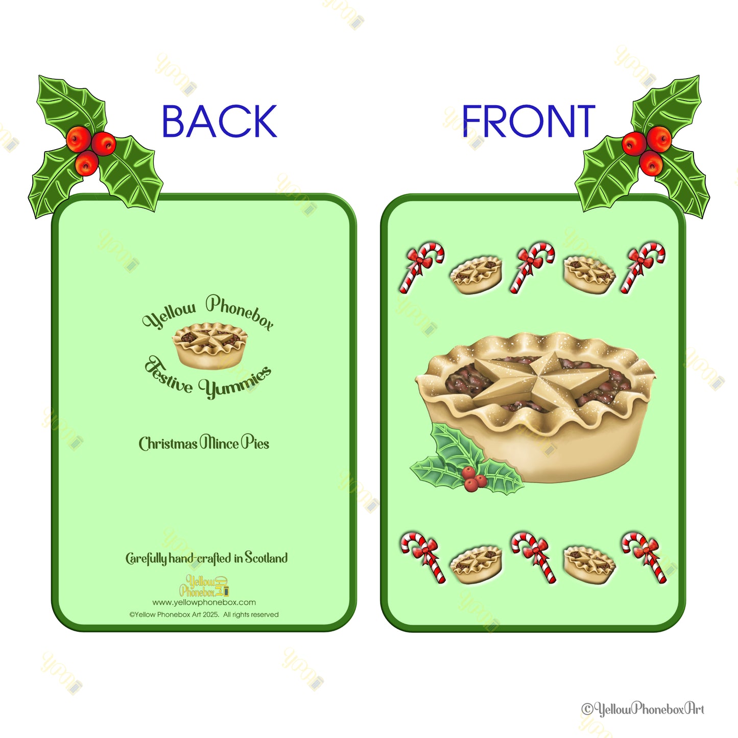 Christmas Mince Pie Card And Envelope